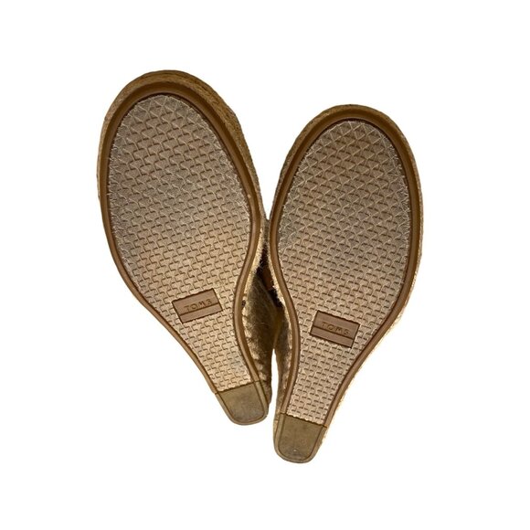Toms Womens Tan & Denim Wedge Espadrille Slingback Open-Toe Sandals Size 7.5 - Picture 7 of 10